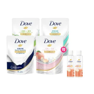 【Dove 多芬】滋養系列柔膚沐浴乳補充包12入/箱(滋養柔嫩/舒敏溫和/清爽水嫩/桃悅水透)