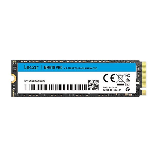 【Lexar 雷克沙】NM610 PRO M.2 2280 PCle Gen3 NVMe 500GB 固態硬碟