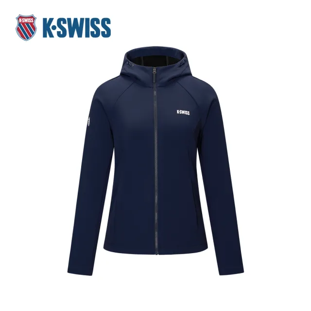 【K-SWISS】連帽梭織外套 Woven Jacket 休閒 女外套 藍色 1913367-014
