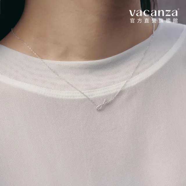 【vacanza】925純銀飾品｜滿鑽絲帶 純銀項鍊 (抗過敏 情人節禮物 生日禮物)