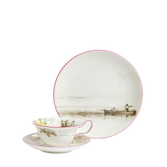 【WEDGWOOD】達爾文杯盤三件組 加拉巴哥群島(官方直營)