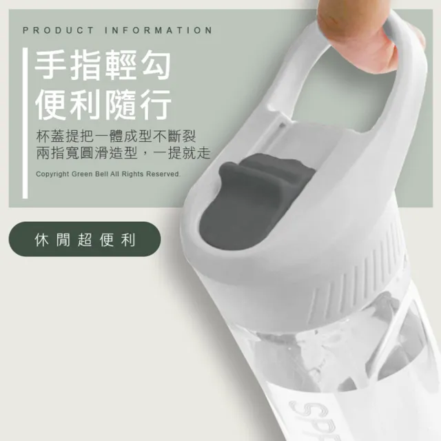 【GREEN BELL 綠貝】Tritan新極速運動水壺500ml(隨行 運動 戶外 防漏 SGS)