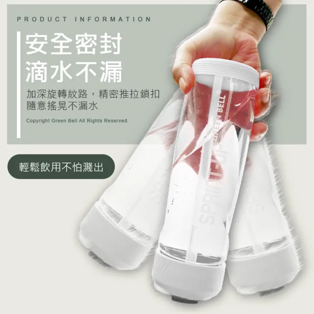 【GREEN BELL 綠貝】Tritan新極速運動水壺700ml(隨行 大容量 運動 戶外 防漏 SGS)