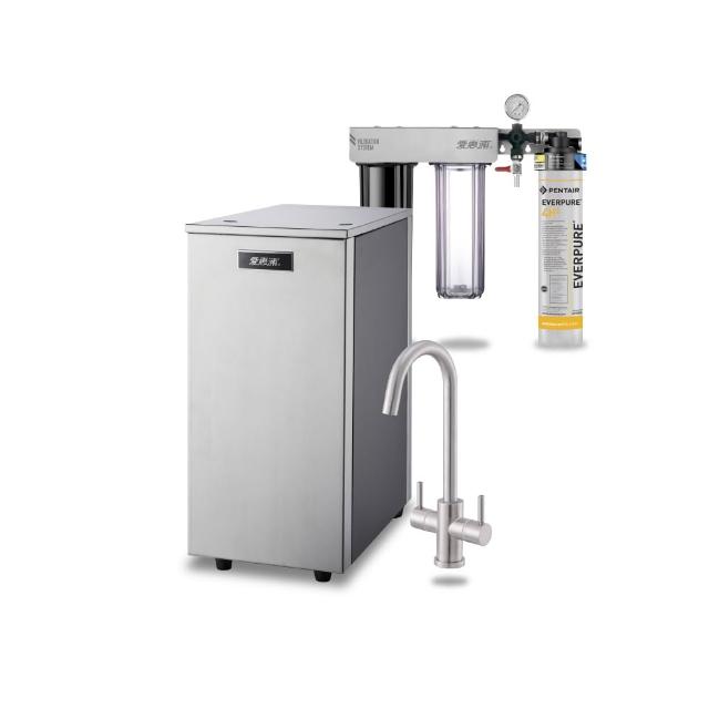 【愛惠浦】雙溫櫥下型 HS188熱飲機+PURVIVE Trio-4H2三道式生飲淨水器(前置樹脂+PP)