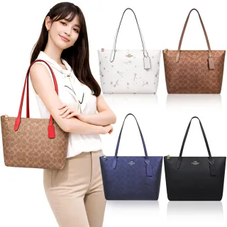 【COACH】大C PVC/防刮皮革 中型托特包(多款)