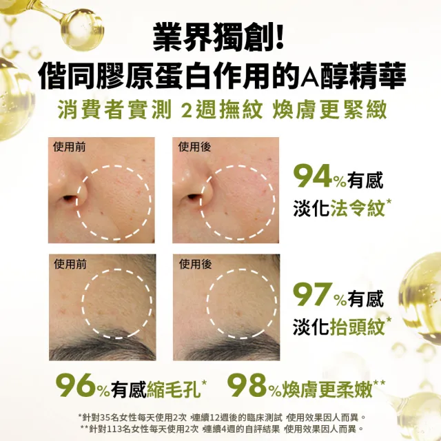 【ORIGINS品木宣言】煥膚撫紋精華雙入組(A醇膠原精華48mlx2)