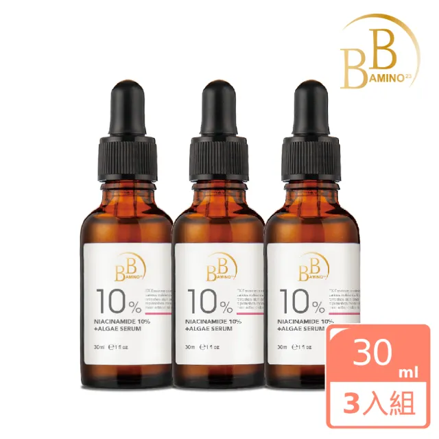 【BB Amino】科研6%積雪草/10%煙醯胺亮白精華30ml(超值3入組)
