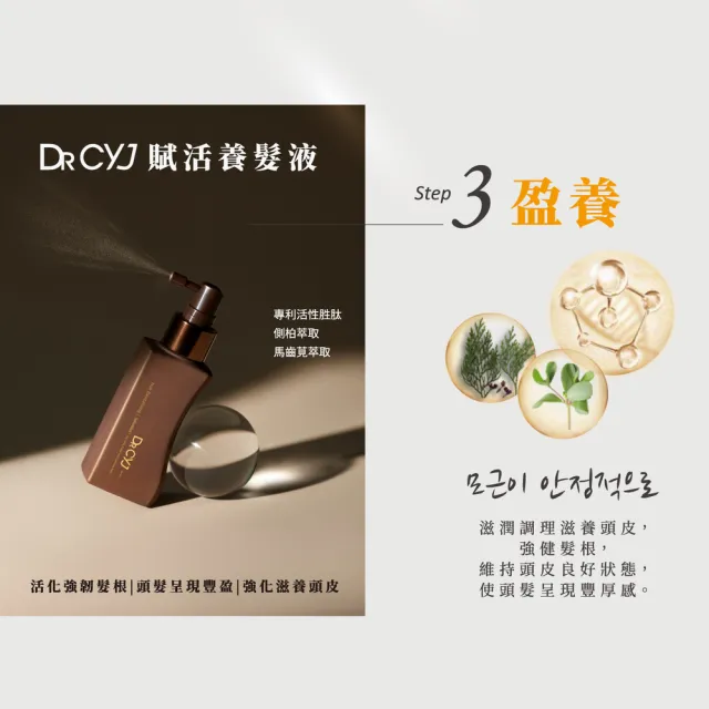 【DRCYJ官方直營】賦活洗髮精150ml+護髮素110ml+養髮液60ml 各1瓶