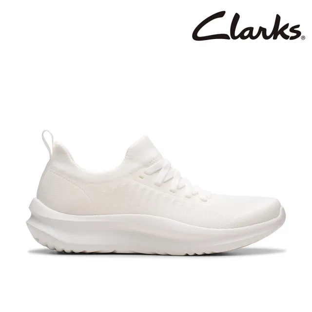 【Clarks】舒適女鞋 輕量透氣綁帶休閒鞋 運動鞋 瑪莉珍鞋 小白鞋