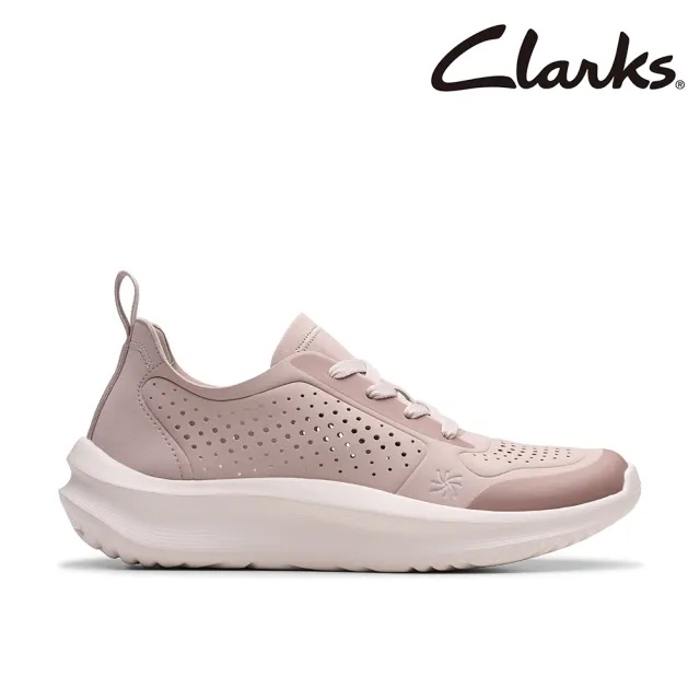 【Clarks】舒適女鞋 輕量透氣綁帶休閒鞋 運動鞋 瑪莉珍鞋 小白鞋