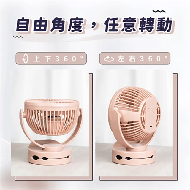 【WiWU】超值2入組|MY-W026 USB充電多功能夾式涼風扇 二代(靜音電風扇 出外露營必備)