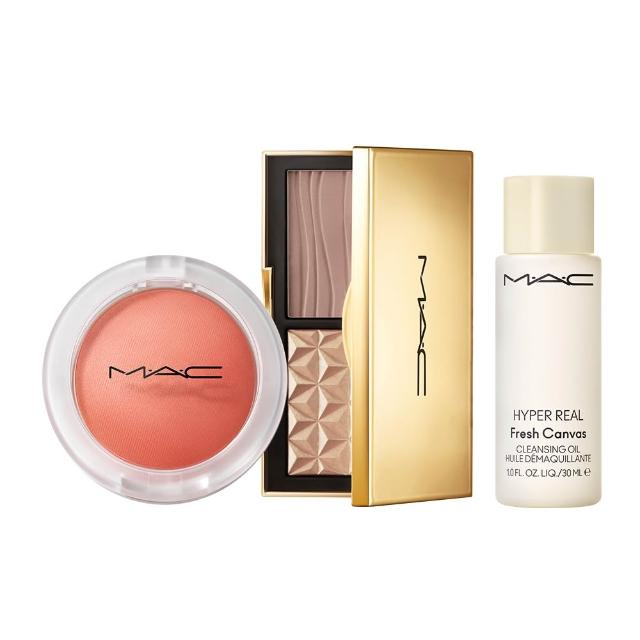 【M.A.C】超漾光完美光澤腮紅組(超漾光持色奶凍腮紅7.3g/口袋雙色修容打亮盤 7g)