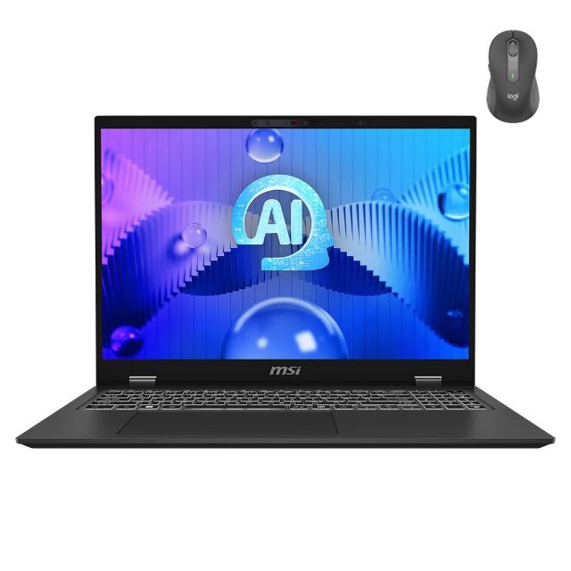 靜音滑鼠★【MSI 微星】16吋Ultra 7-165H/商務AI筆電(Prestige 16 AI Evo/32G/1TB/W11Pro/B1MG-061TW)