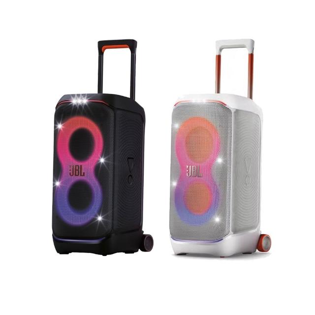 JBL Partybox Stage 320 JBL Partybox Stage 320 行動式派對藍芽喇叭,搭載2個6.5英吋低音喇叭與2個1英吋高音喇叭,提供240W RMS強勁輸出,頻率響應40Hz-20kHz,帶來震撼立體音效。支援Bluetooth藍芽、USB播放與防潑水設計,ALL IN ONE多媒體功能,充電3小時即可享長達18小時放音時間。適合戶外派對或居家娛樂,尺寸335x669x385mm,重量16.5kg,白色系時尚外觀,一年保固,中國製造。