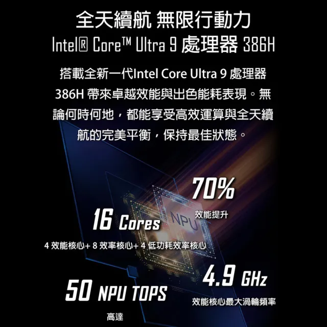 【MSI 微星】16吋Ultra 9 386H RTX5080 AI電競筆電(Stealth 16 AI/32G/1T SSD/Win11P/B3WI-006TW)