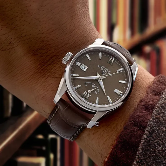 【ORIENT 東方錶】STAR 東方之星 CLASSIC系列 動力儲存 機械錶-38.5mm棕(RE-AU0113Y) 七夕 送禮自用