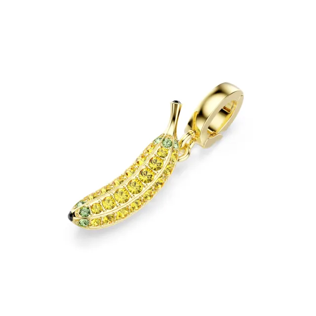 【SWAROVSKI 施華洛世奇】官方直營 Minions Banana Charm 密鑲 黃色 鍍金色色調 | 5753017