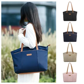 【leaper】城市時尚簡約風上班通勤輕便多分層14吋筆電手提袋單肩手提包托特包