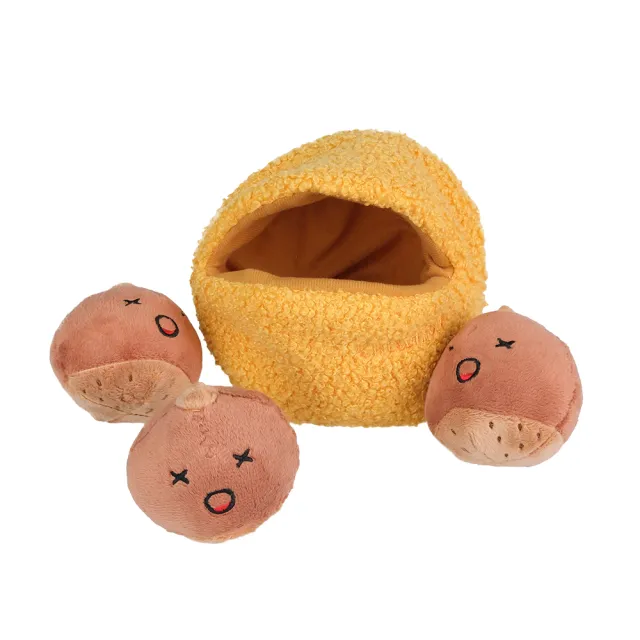 【CHEWFFON】滾滾栗子 藏食玩具(嗅聞玩具 狗狗玩具 寵物玩具 有聲玩具)