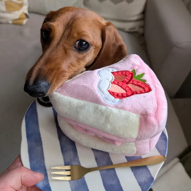 【CHEWFFON】草莓夾心 藏食玩具(嗅聞玩具 狗狗玩具 寵物玩具 有聲玩具)