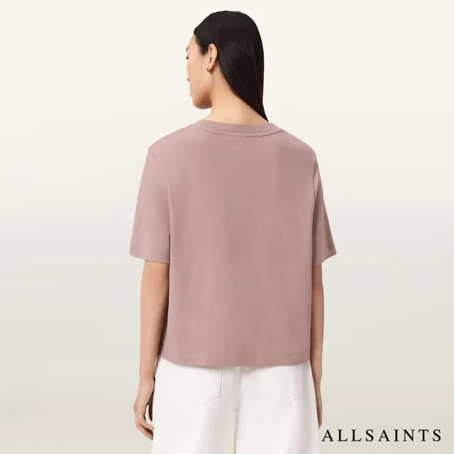 【ALLSAINTS】LOVER LISA 純棉愛心LOGO塗鴉短袖T恤-粉 W205JC(寬鬆版型)