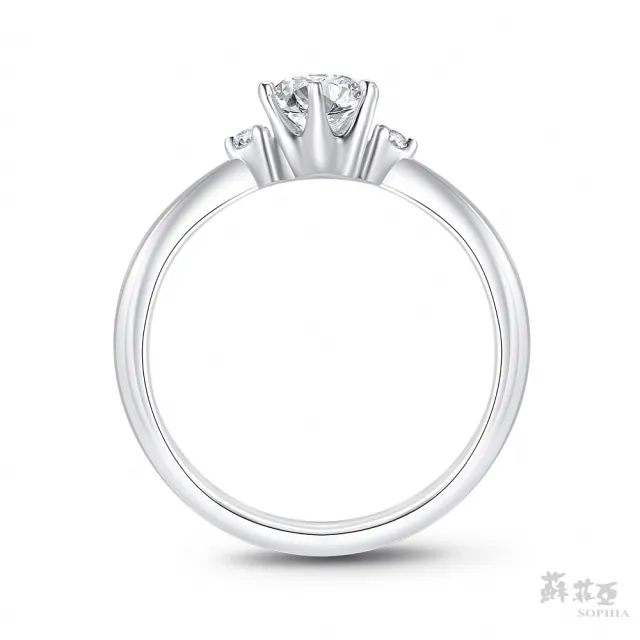 【蘇菲亞珠寶】30分 F/VVS1 PT950鉑金 相伴 鑽石戒指