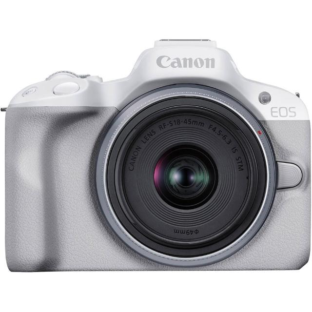 【Canon】EOS R50 KIT 附 RF-S 18-45mm F4.5-6.3 IS STM 單鏡組 (公司貨) APS-C 無反微單眼相機