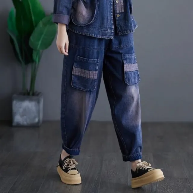 【巴黎精品】極速出貨 高腰牛仔褲丹寧長褲大碼寬褲直筒褲裙休閒女裝(簡約復古寬鬆棉質女褲子5款a1aq25 2G)