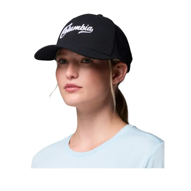 【Columbia 哥倫比亞】超防曬UPF50防潑棒球帽-Columbia ™ Snapback-黑色(UCU23690BK/KS)