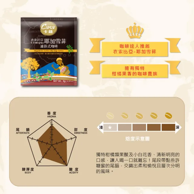 【Casa 卡薩】世界莊園單品濾掛咖啡綜合100入(8gx25入x4口味)