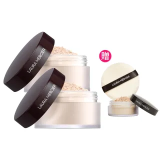【LAURA MERCIER 蘿拉蜜思】煥顏透明蜜粉29g囤貨組-共2入(冠軍蜜粉/定妝散粉)