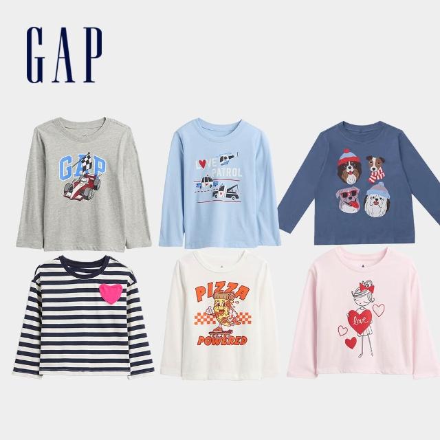 【GAP】幼童裝 可愛圖案長袖T恤/休閒上衣-多款任選(837766&847213&845109&815992)