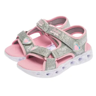 【SKECHERS】女童系列 女童鞋 涼拖鞋 涼鞋 拖鞋 閃燈涼鞋 HEART LIGHTS SANDALS (303114LSLPK)