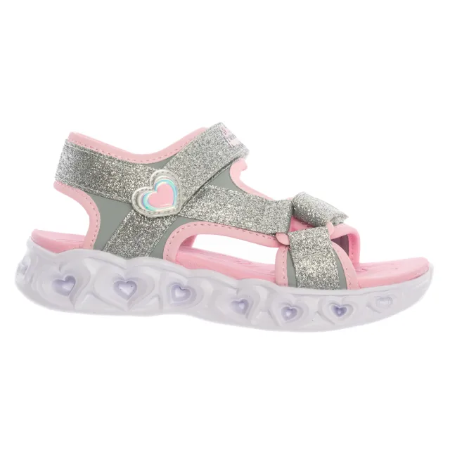 【SKECHERS】女童系列 女童鞋 涼拖鞋 涼鞋 拖鞋 閃燈涼鞋 HEART LIGHTS SANDALS (303114LSLPK)