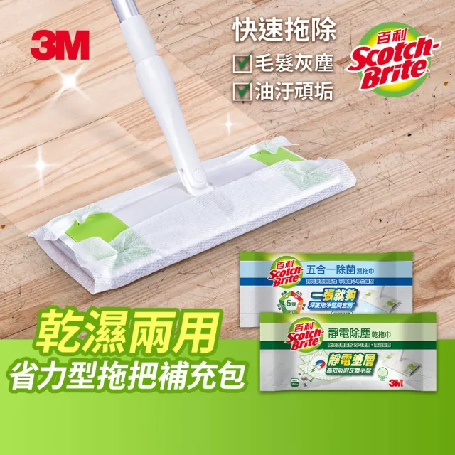 【3M】除塵紙拖把補充包 箱購特惠組(任選一箱)