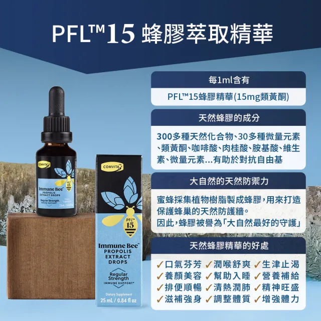 【Comvita 康維他】無酒精 PFL15 蜂膠萃取精華 25ml