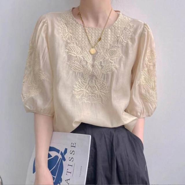 【ALLK 歐楷】新品上架 刺繡造型上衣 2色 尺寸L-XXL/中大尺碼/涼爽/透氣