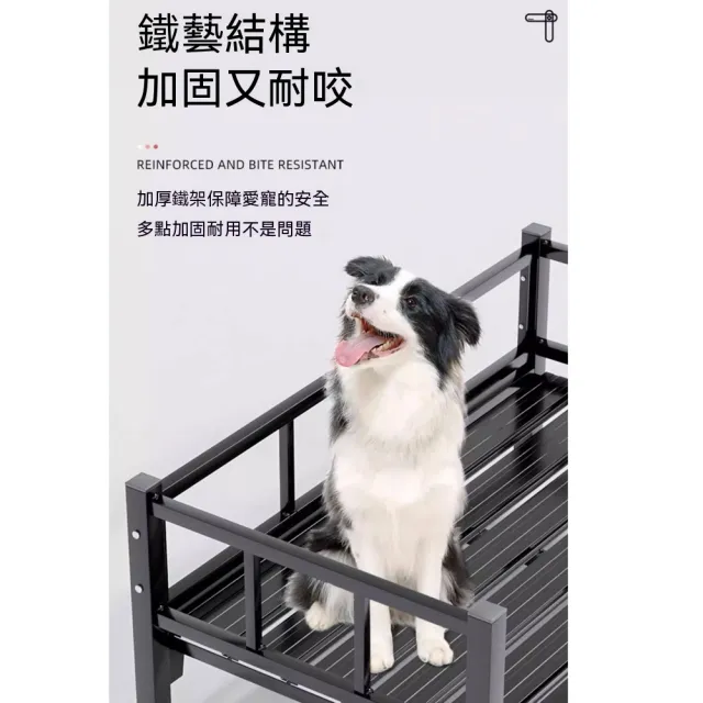 【窩居】大型犬行軍床 狗床 狗窩 狗狗墊 寵物涼席床(四季通用/防潮/加厚鐵架/120*65CM）