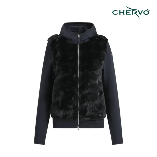 【CHERVO】PACIFICA - SWEATER LADY 女士 高爾夫連帽外套 黑(P0432-999)