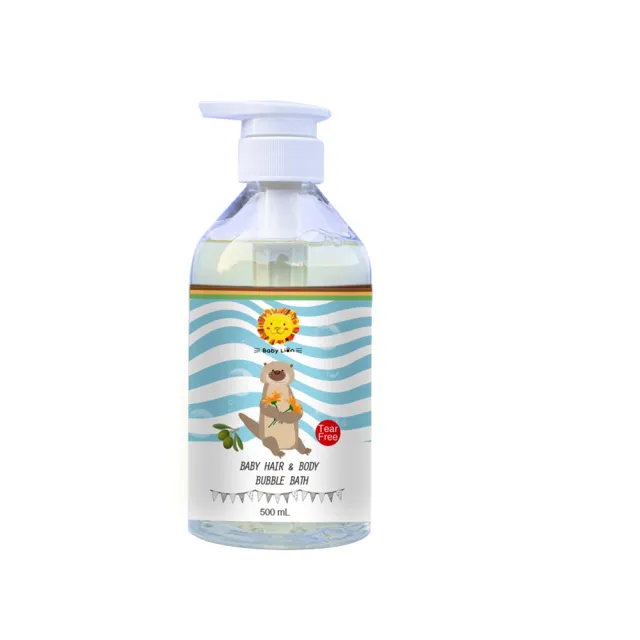 【獅子寶寶】金盞花舒緩保濕系列 嬰幼兒2in1洗髮沐浴泡泡露500mL 兒童寶寶洗澡洗髮沐浴 洗沐二合一