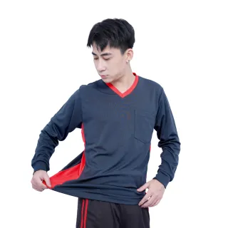 【GODSON】男吸濕排汗衣 防曬長袖 登山長袖 運動上衣(口袋款 台灣製 抗UV50+)