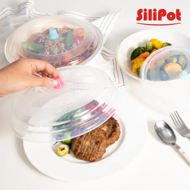 【Silipot】韓國鉑金矽膠微波摺疊保鮮蓋-S+M組合 (可微波 可保鮮 防蒼蠅)
