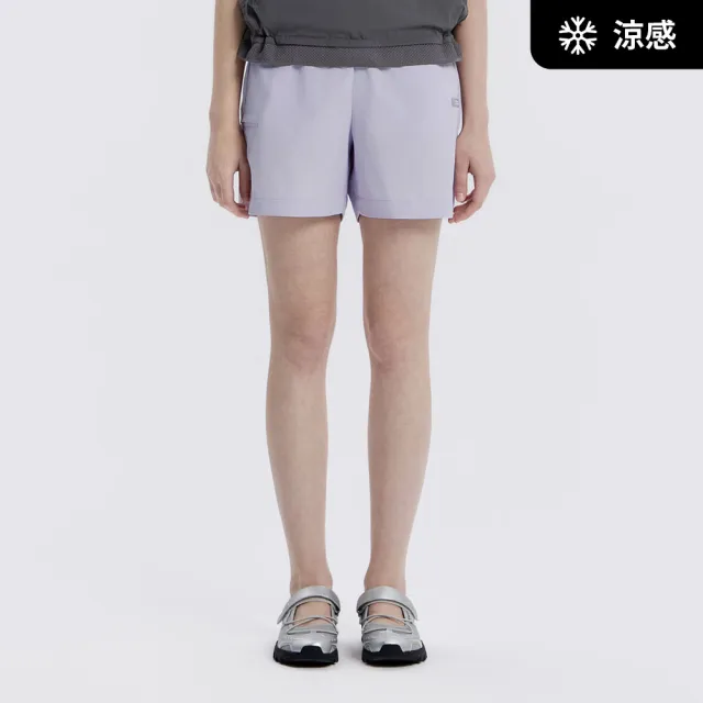 【National Geographic 國家地理】女裝 FREEZE 彈性中短褲/升級瞬涼感/防曬 - 淡紫色