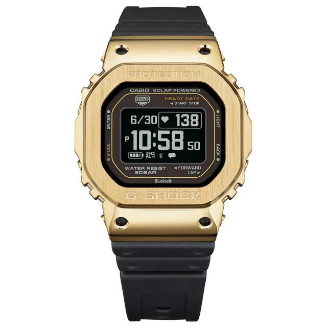 【CASIO 卡西歐】G-SHOCK 強悍耐用 太陽能運動電子腕錶 錶 週年慶 雙11(GM-H5600-9)