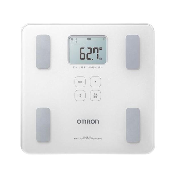 【OMRON 歐姆龍】電子體重計/體脂計 HBF-228T 柔道國手 楊勇緯推薦(白色)