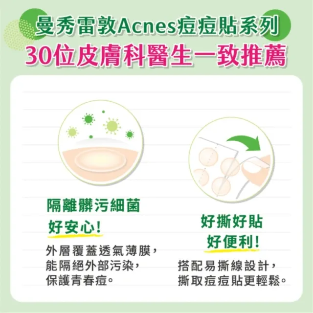 【曼秀雷敦】Acnes痘痘貼必囤超值11盒組(小痘痘4盒+金盞花7盒 共322入)