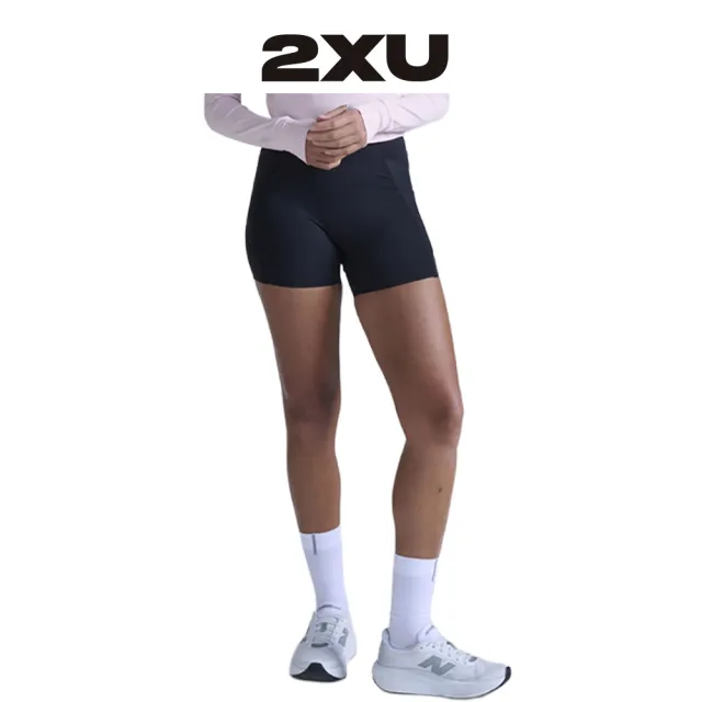【2XU】Aero Mesh Compression 4In Shorts 女士 高腰壓縮 4 吋短褲(黑)