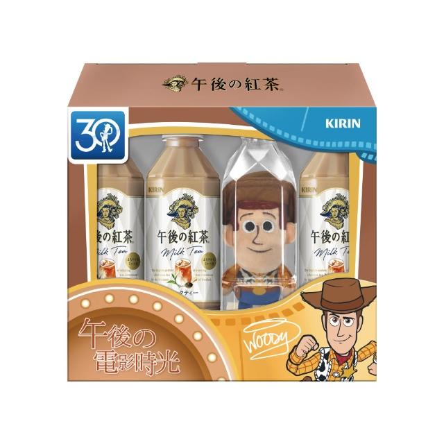 即期品【KIRIN 麒麟】午後紅茶-奶茶500mlx3入&迪士尼手指玩偶胡迪款