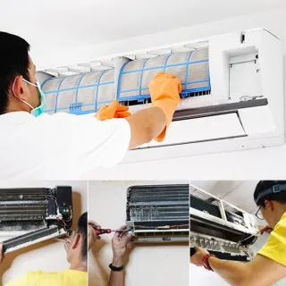 【HOHO 好服務好生活】分離式冷氣機清洗保養+升級抗病毒.除臭護膜★含室內機一台+室外機一台