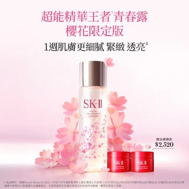 【SK-II】官方直營 青春露櫻花限定版(青春露230ml/緊緻/透亮/臉部保養/櫻花瓶)